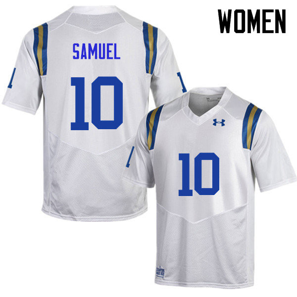 Women #10 Colin Samuel UCLA Bruins Under Armour College Football Jerseys Sale-White - Click Image to Close